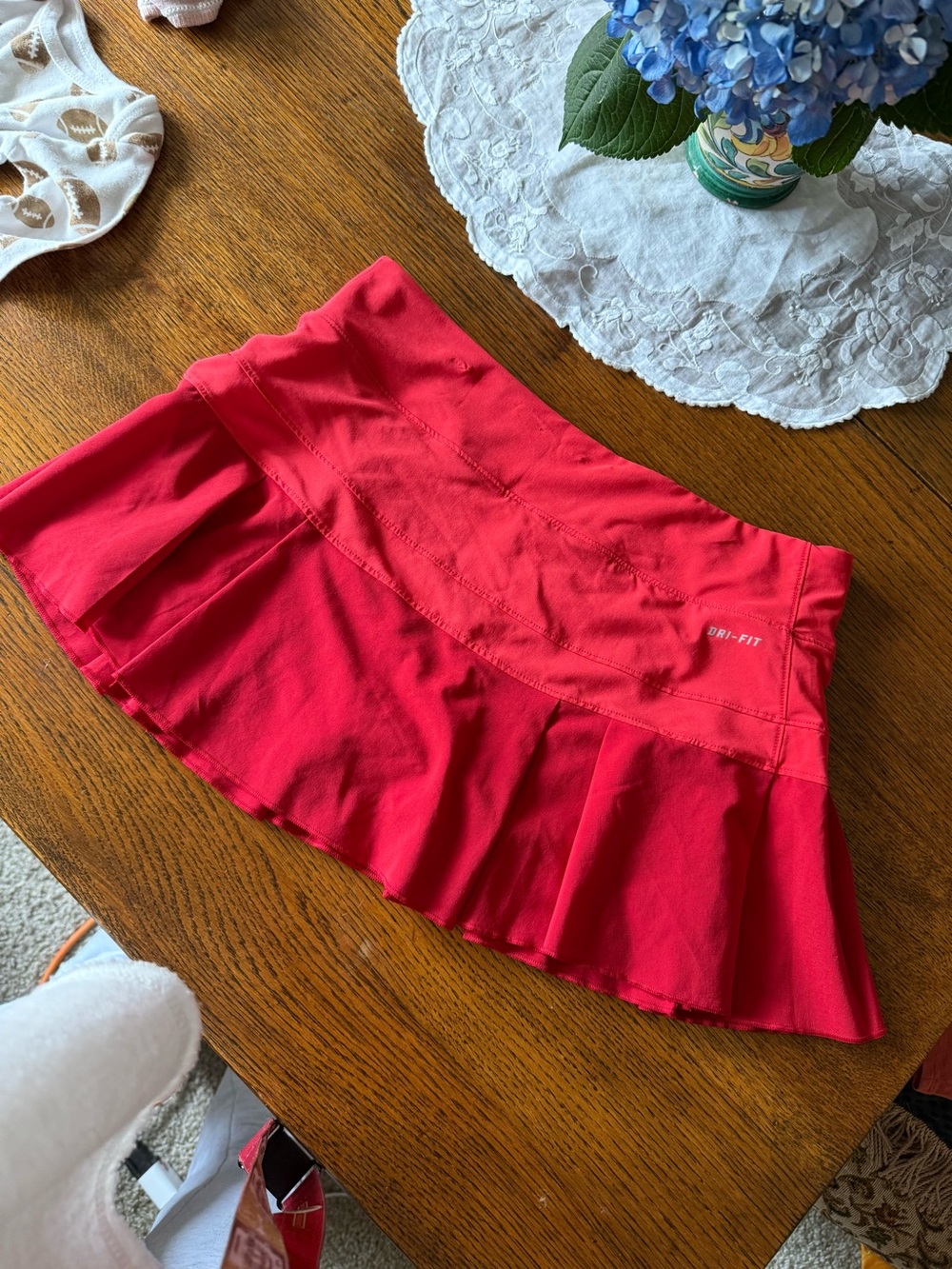 Nike Red Dri-FIT Pleated Mini Skort